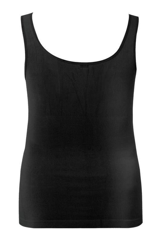 Evans YOURS Curve Black Seamless Control Vest Top