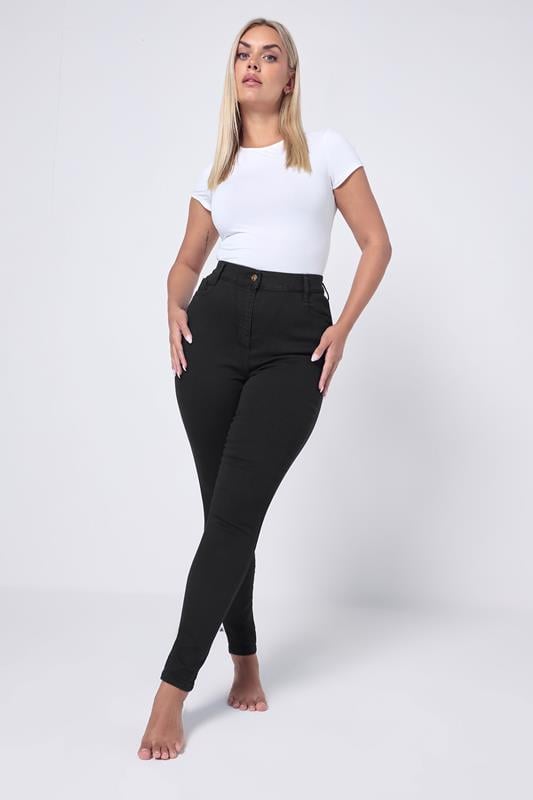 Evans YOURS Curve Black Stretch Skinny AVA Jeans