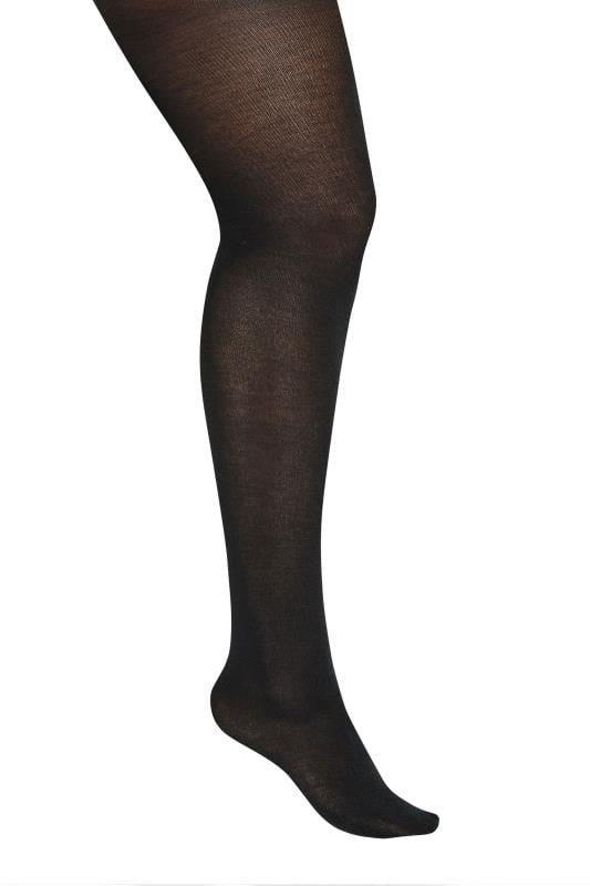 Evans YOURS Curve Black Super Soft Tights