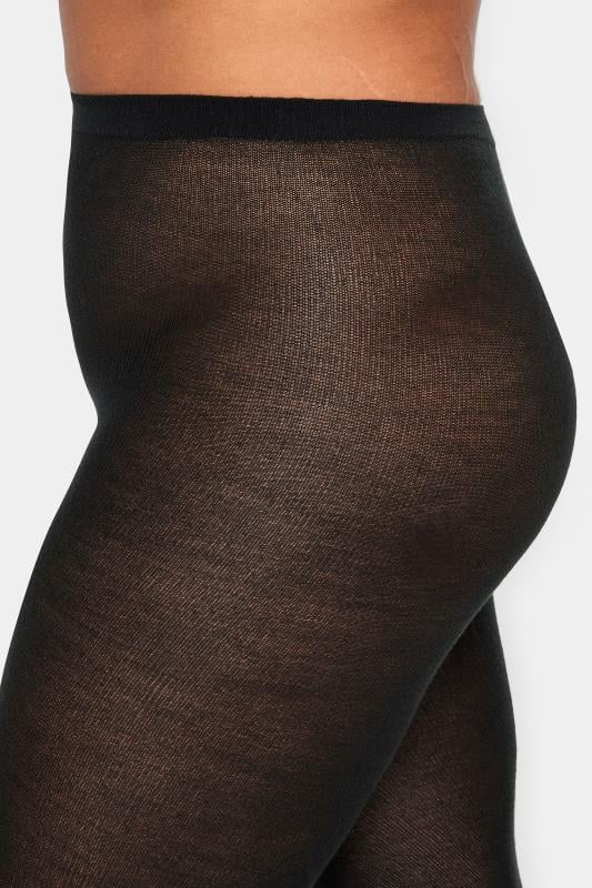 Evans YOURS Curve Black Super Soft Tights
