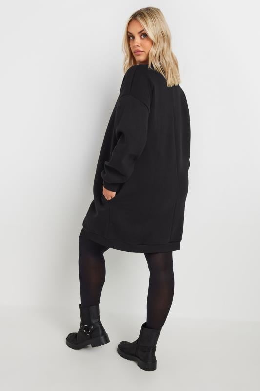 Evans YOURS Curve Black Sweatshirt Dress