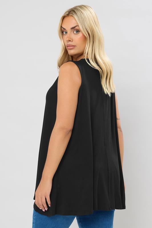 Evans YOURS Curve Black Swing Vest Top