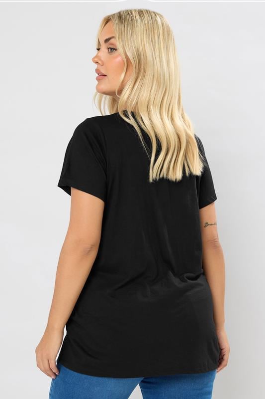 Evans YOURS Curve Black T-Shirt