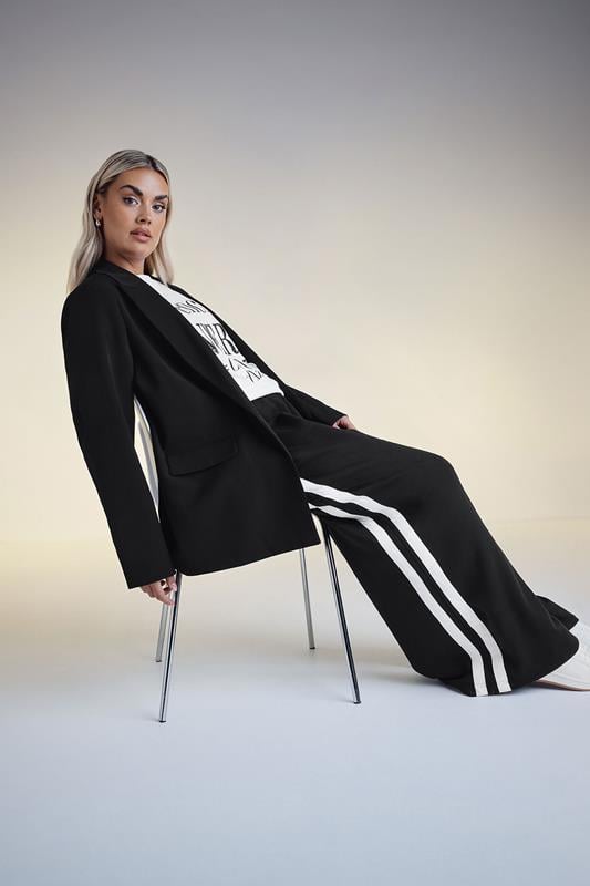 Evans YOURS Curve Black Tailored Blazer