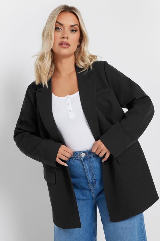 Evans YOURS Curve Black Tailored Blazer