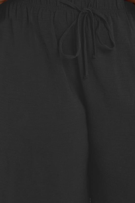 Evans YOURS Curve Black Twill Wide Leg Trousers