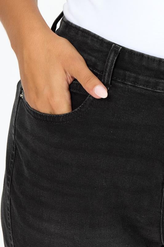 Evans YOURS Curve Black Washed Carrot Leg Jeans