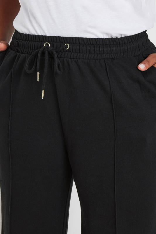 Evans YOURS Curve Black Wide Leg Joggers