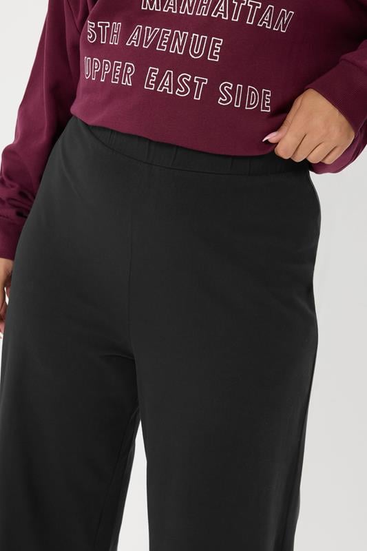 Evans YOURS Curve Black Wide Leg Leggings