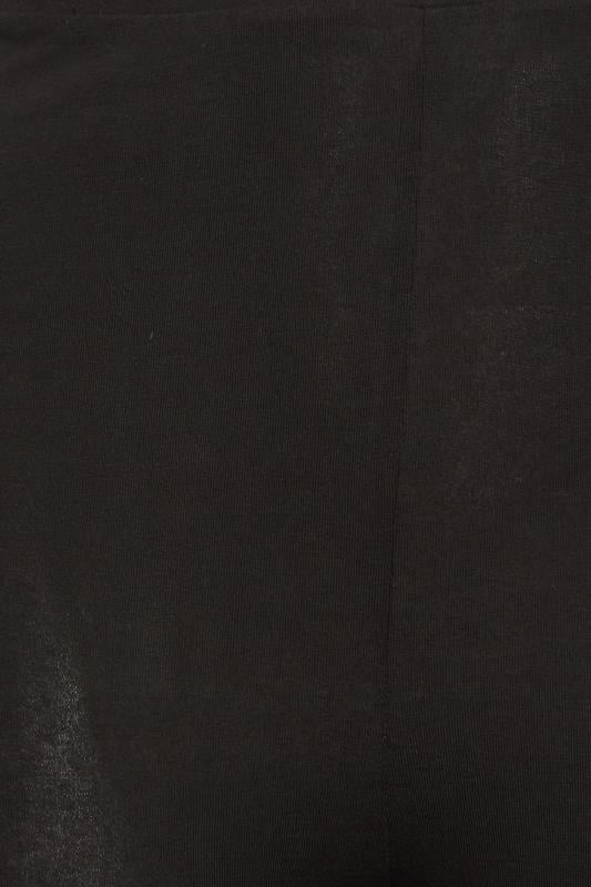 Evans YOURS Curve Black Zip Hem Leggings