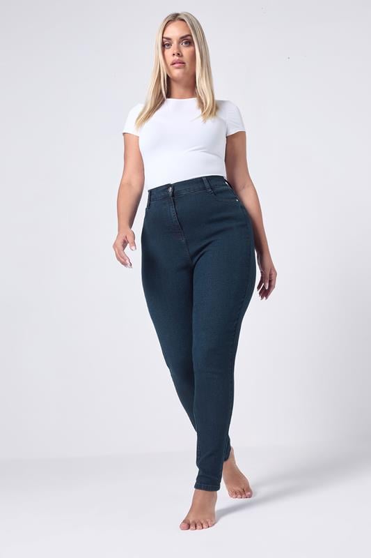 Evans YOURS Curve Blue Ava Stretch Skinny Jeans