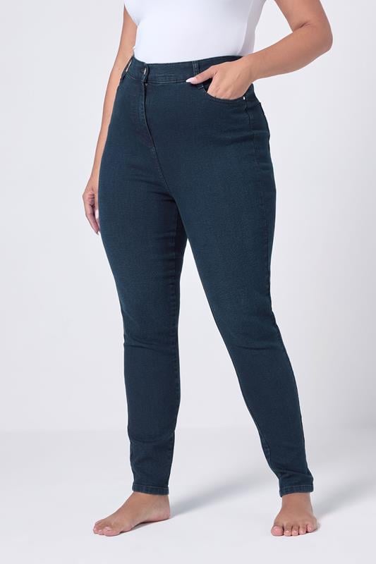 evans YOURS Curve Blue Ava Stretch Skinny Jeans