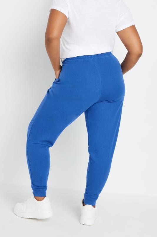 Evans YOURS Curve Blue Elasticated Stretch Joggers