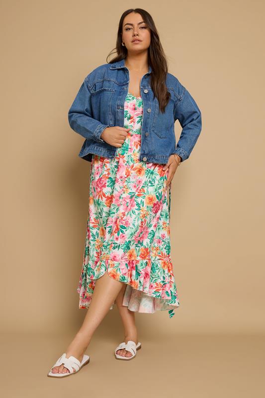 Evans YOURS Curve Blue Mid Wash Denim Jacket