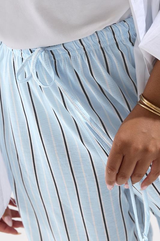 Evans YOURS Curve Blue Stripe Shorts