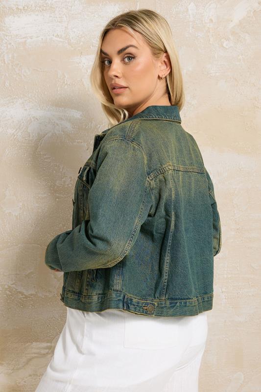 Evans YOURS Curve Blue Washed Classic Denim Jacket