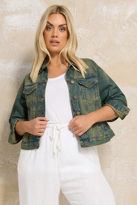 Evans YOURS Curve Blue Washed Classic Denim Jacket