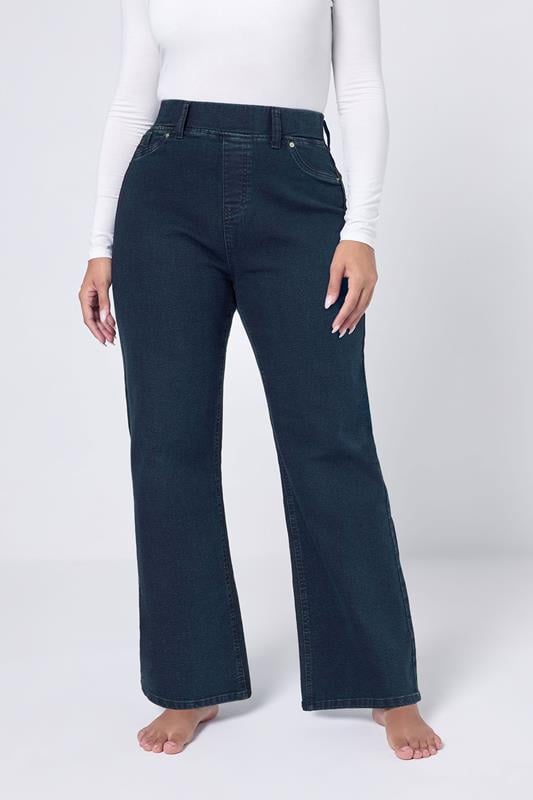 evans YOURS Curve Blue Wide Leg Jeggings