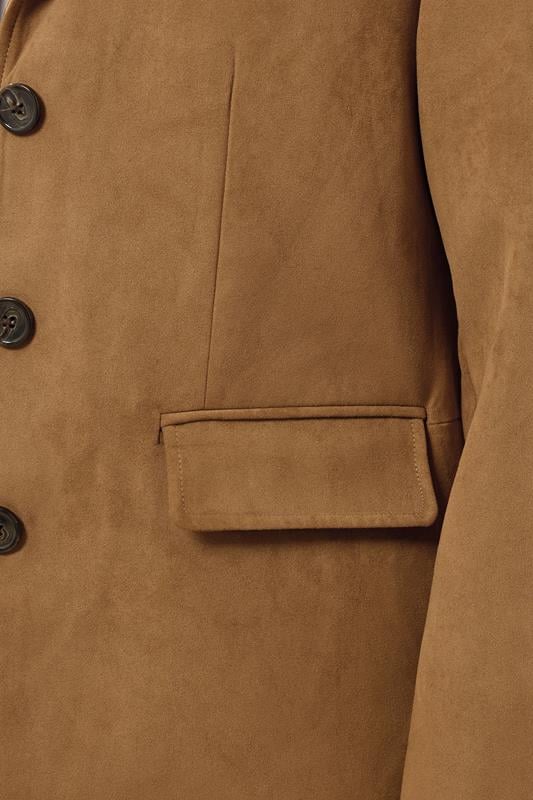 Evans YOURS Curve Brown Faux Suede Blazer