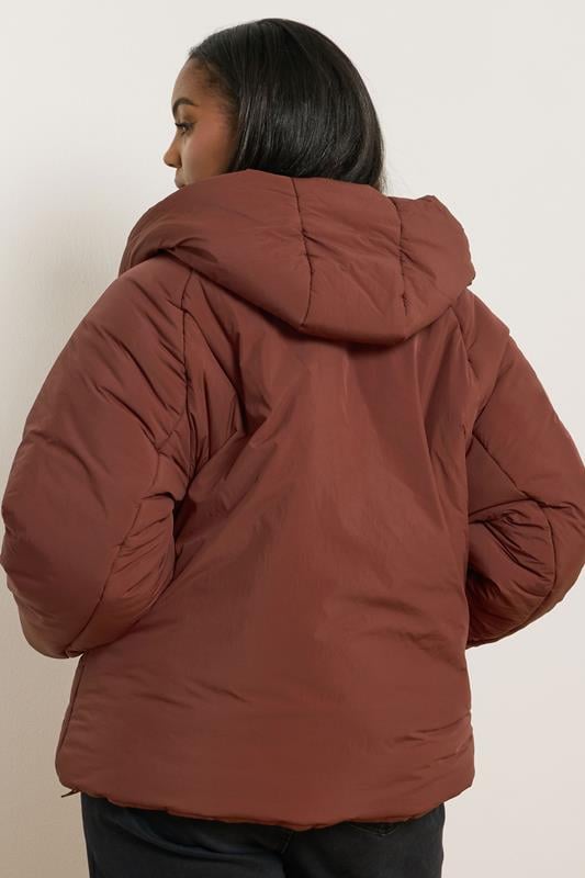Evans YOURS Curve Brown Padded Coat