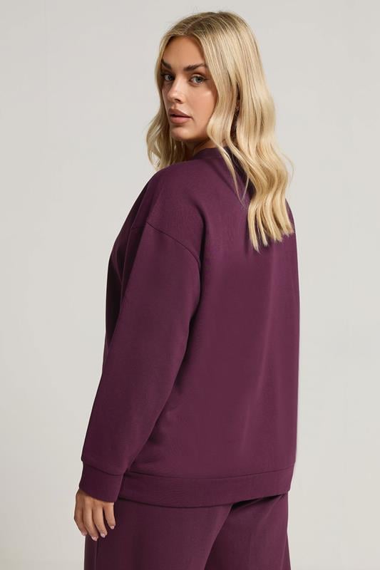 Evans YOURS Curve Burgundy Red Button Cardigan