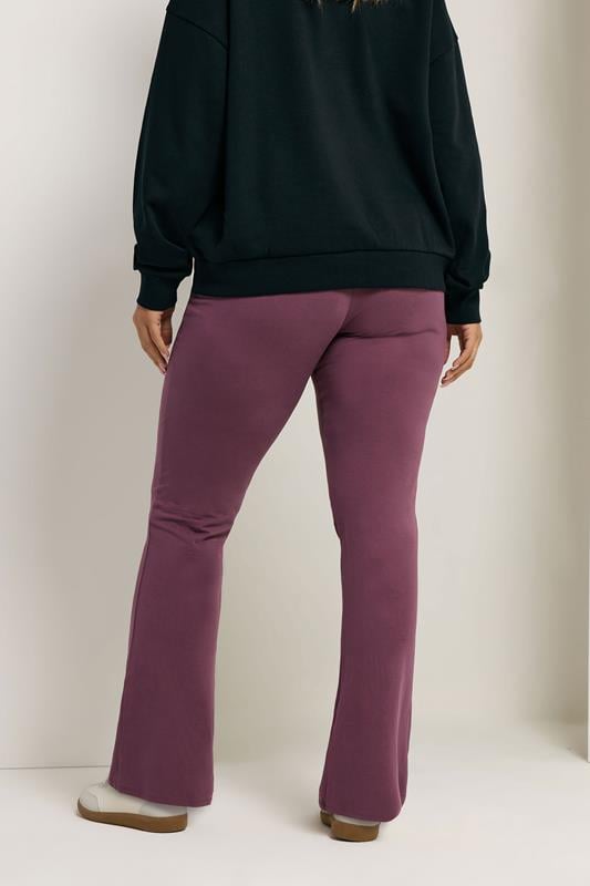 Evans YOURS Curve Burgundy Red Flared Leggings