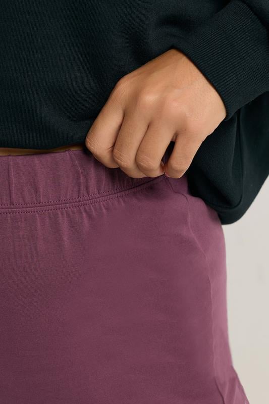 Evans YOURS Curve Burgundy Red Flared Leggings