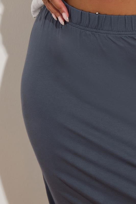 Evans YOURS Curve Charcoal Grey Midi Tube Skirt