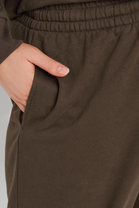Evans YOURS Curve Chocolate Brown Cuffed Joggers