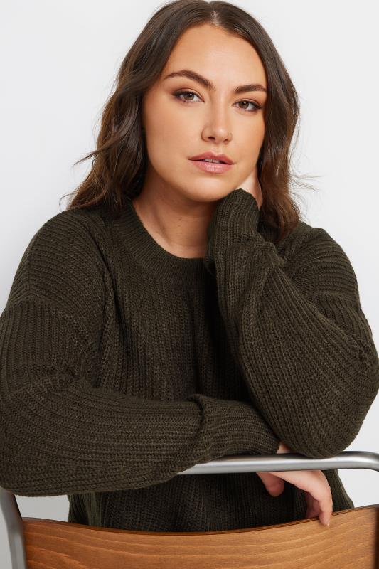 Evans YOURS Curve Chocolate Brown Knitted Jumper