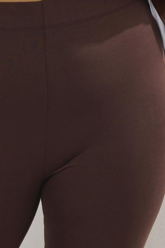 Evans YOURS Curve Chocolate Brown Leggings