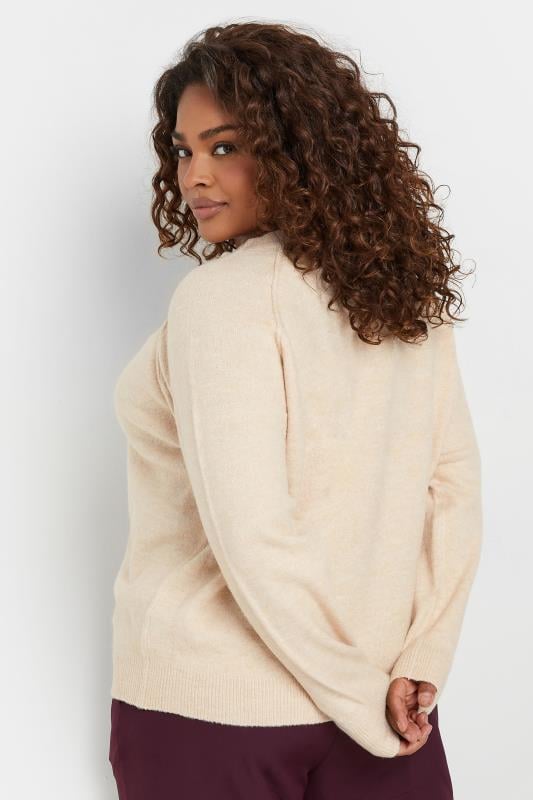 Evans YOURS Curve Cream Soft Touch Knitted Jumper