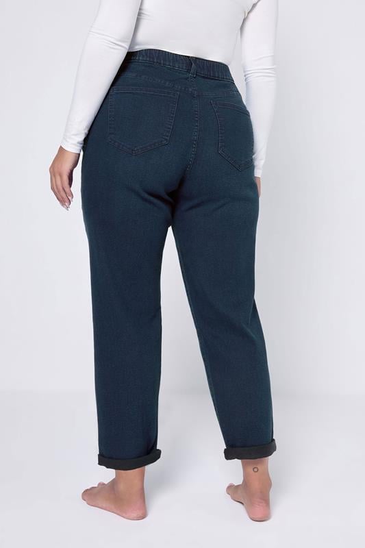 Evans YOURS Curve Dark Blue Boyfriend Jeans