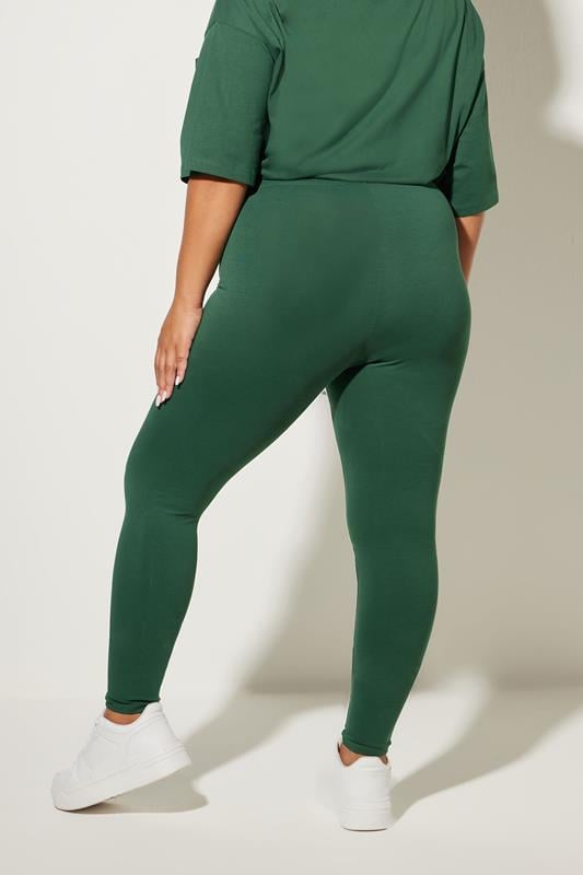 Evans YOURS Curve Dark Green Leggings