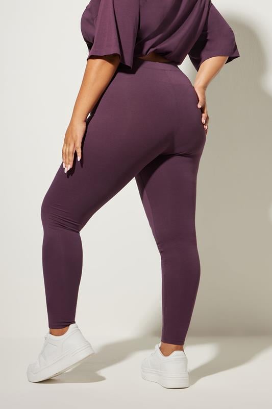 Evans YOURS Curve Dark Purple Leggings