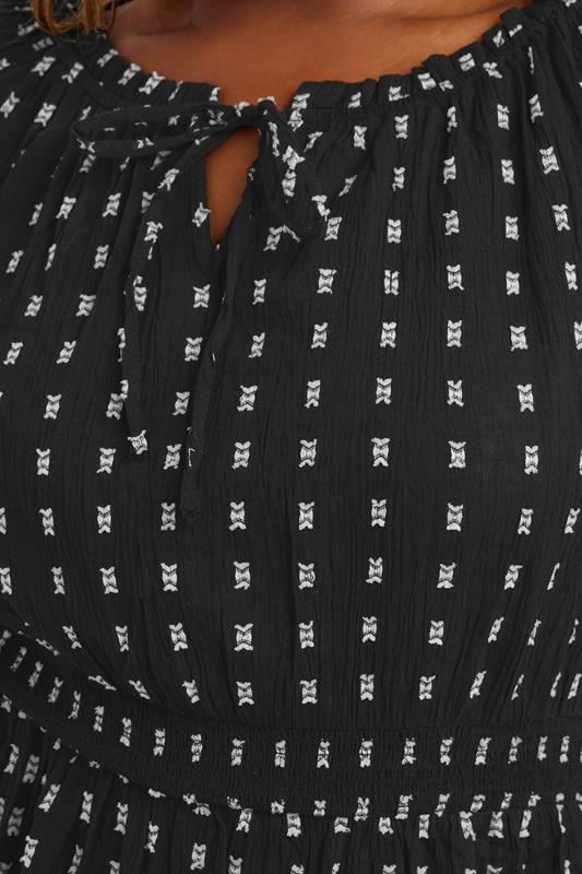 Evans YOURS Curve Dot Print Tie Front Midaxi Dress