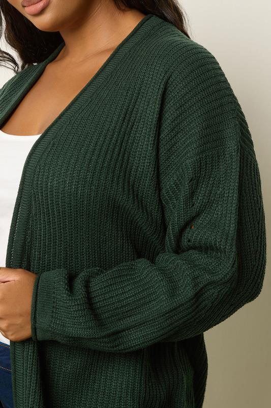 Evans YOURS Curve Forest Green Knitted Cardigan