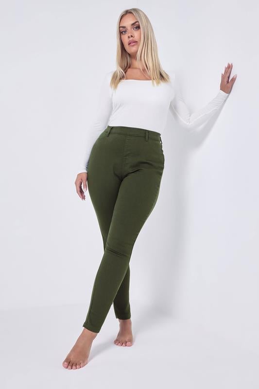 Evans YOURS Curve Green GRACE Jeggings