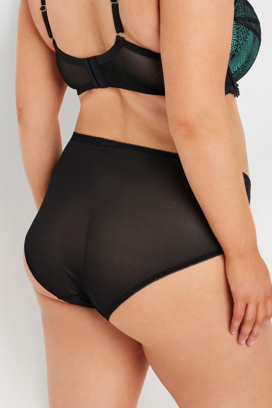 Evans YOURS Curve Green Lace Full Briefs
