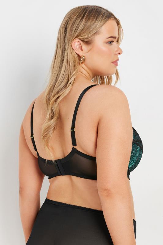 Evans YOURS Curve Green Lace Padded T-Shirt Bra