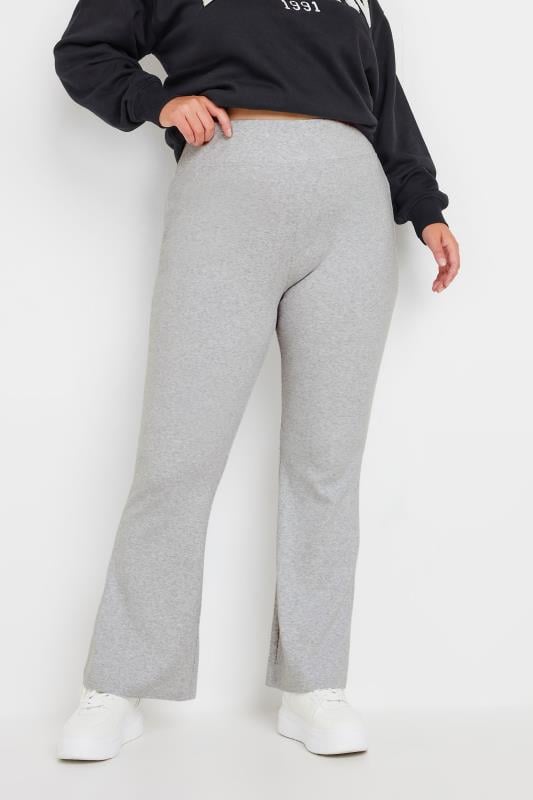 Evans YOURS Curve Grey Flared Yoga Pants