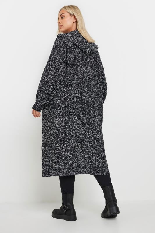 Evans YOURS Curve Grey Hooded Longline Cardigan