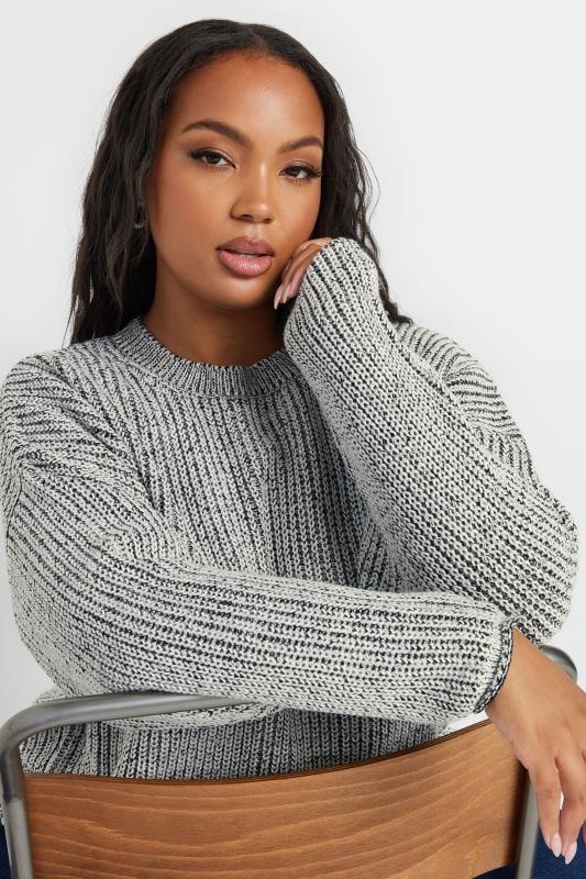 Evans YOURS Curve Grey Knitted Jumper