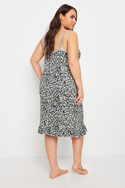 Evans YOURS Curve Grey Leopard Print Chemise