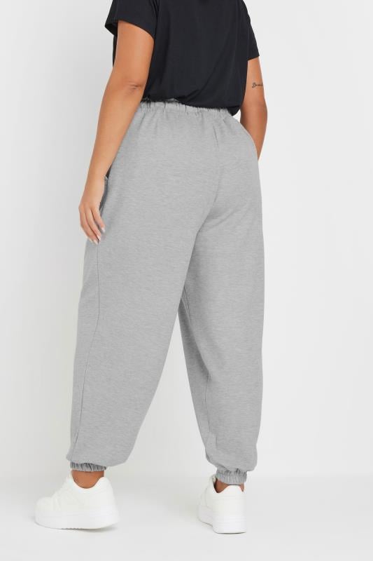 Evans YOURS Curve Grey Pleat Front Cuffed Joggers