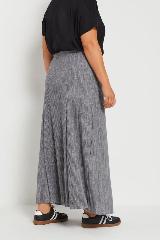 Evans YOURS Curve Grey Pleated Pocket Skirt