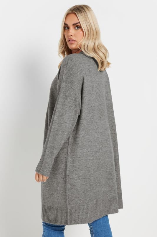 Evans YOURS Curve Grey Soft Touch Knitted Cardigan