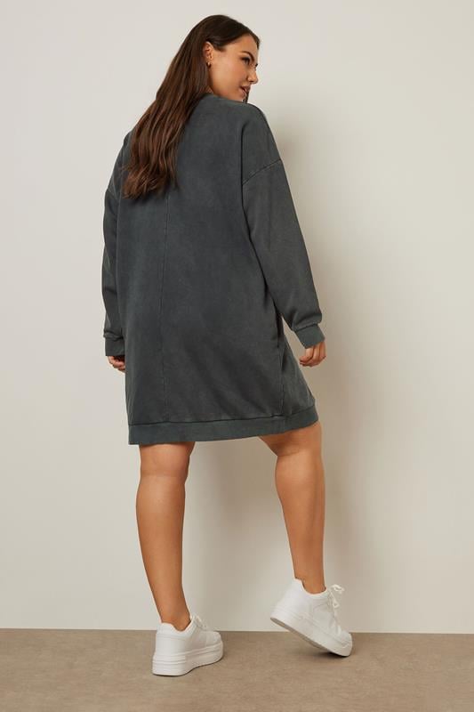 Evans YOURS Curve Grey Sweatshirt Dress