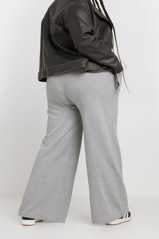 Evans YOURS Curve Grey Wide Leg Joggers