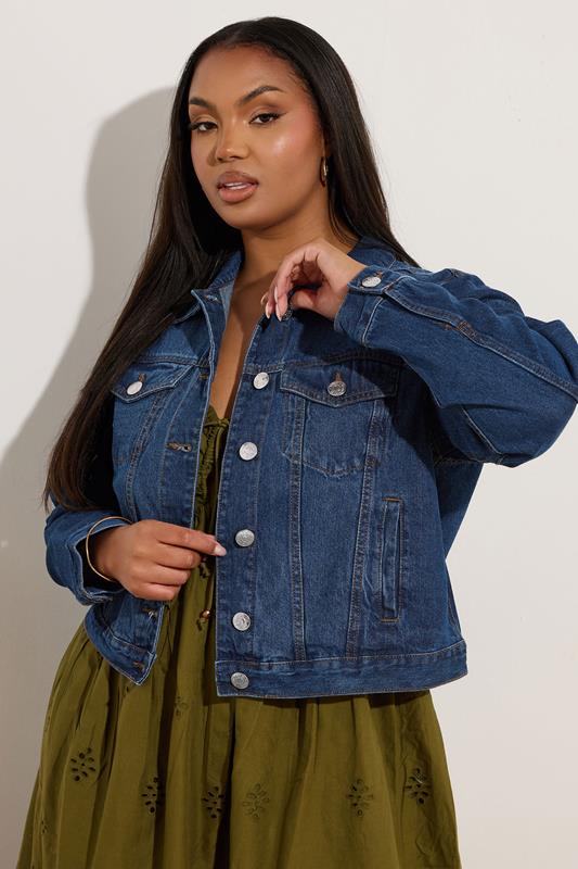 Evans YOURS Curve Indigo Blue Denim Jacket